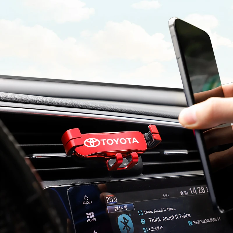 سبائك الزنك سيارة التصميم حامل هاتف تنفيس الهواء جبل كليب لتويوتا غازو سباق كورولا كراون يارس شر أوريس Rav4 بريوس برادو