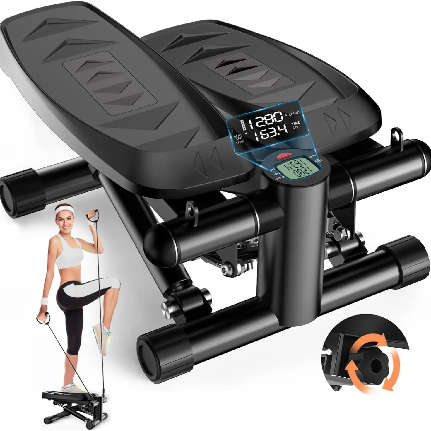 New household stepper female silent weight loss artifact in situ mountaineering pedal machine equipment small slimming machine