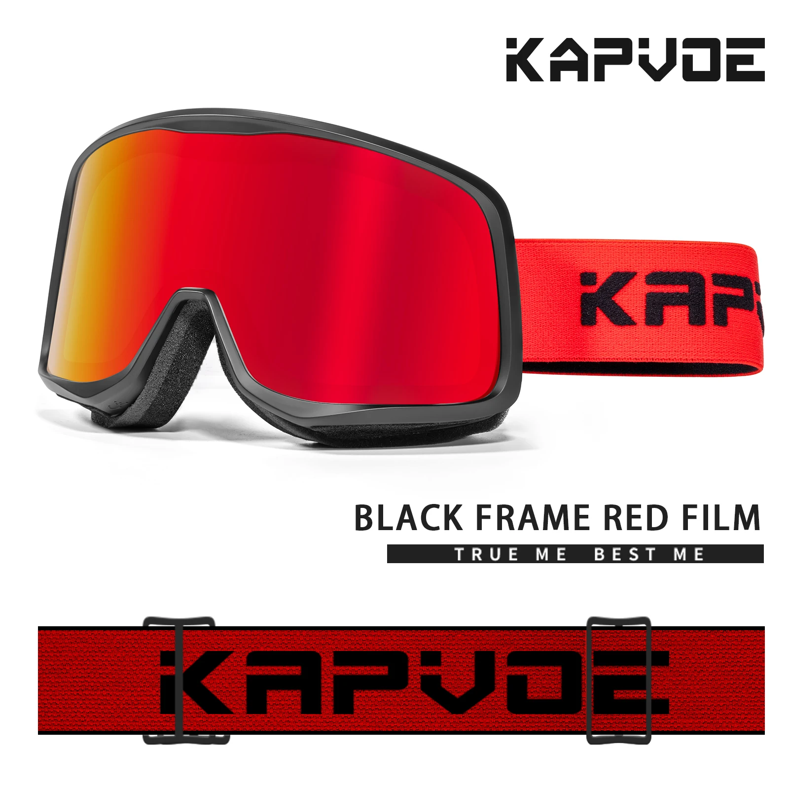 KAPVOE スキーゴーグル マグネット式フリップアップレンズ付き 曇り