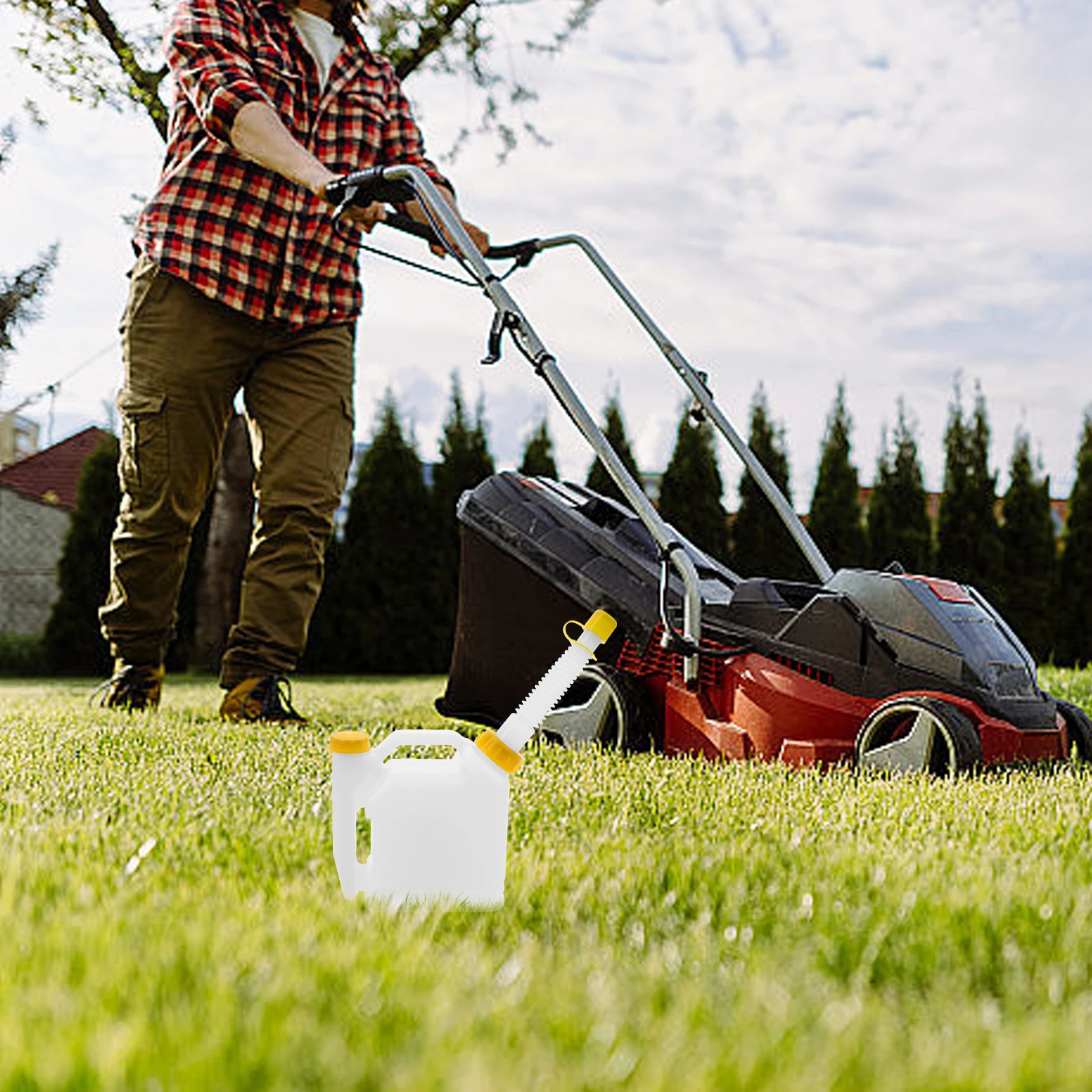 

Oil Mixing Bottle 1.5L ABS Pourer Tank for Chainsaw Engine Leak Proof Cap Sealed Design Suitable Outdoor Power