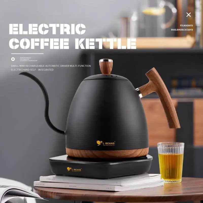 Electric Gooseneck Kettle with Precise Temperature Control Stainless Steel Fast Boiling Stable Flow for Coffee and Tea Lovers