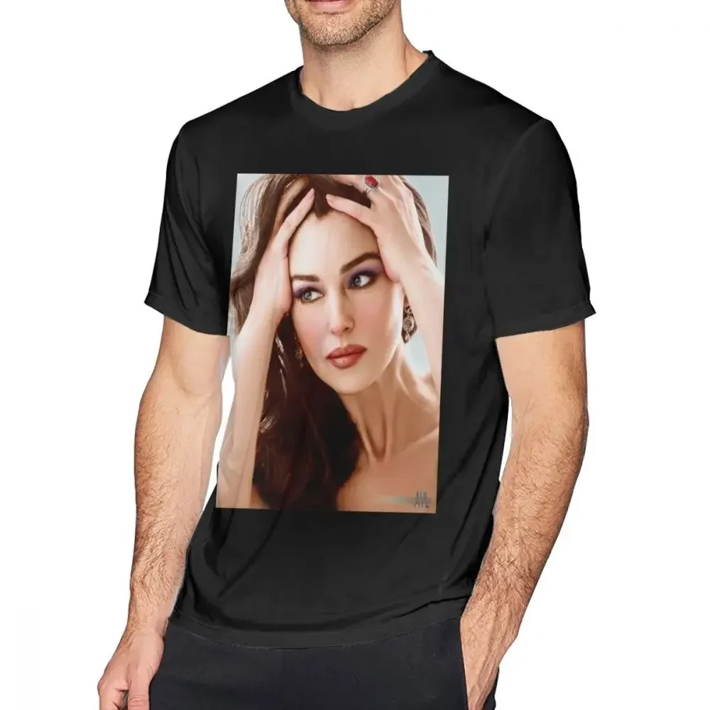 Monica Bellucci T Shirt Monica Bellucci T-Shirt Graphic Casual Tee Shirt Cotton Fun Male Short-Sleeve Tshirt Streetwear