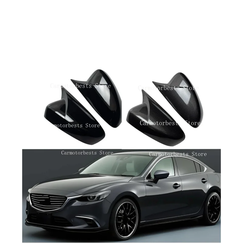 Car Rearview Side Mirror Cover Wing Cap Fit For Mazda 6 Atenza 2014 2015 2016 2017 Exterior Door Housing Shell Trim ABS