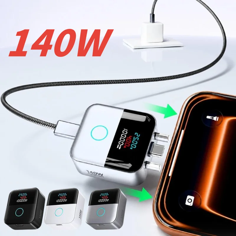 140W Auto Power Off Charge Separator Digital Screen Voltage Current Monitor Overcharging Safety Protection Power Tester Adapter