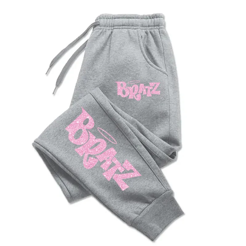 Bratz Pink Printing Man Woman Pants Pocket Running Sweatpant Leggings Baggy Gym Jogger Tracksuit Drawstring Sweat Trouser Couple