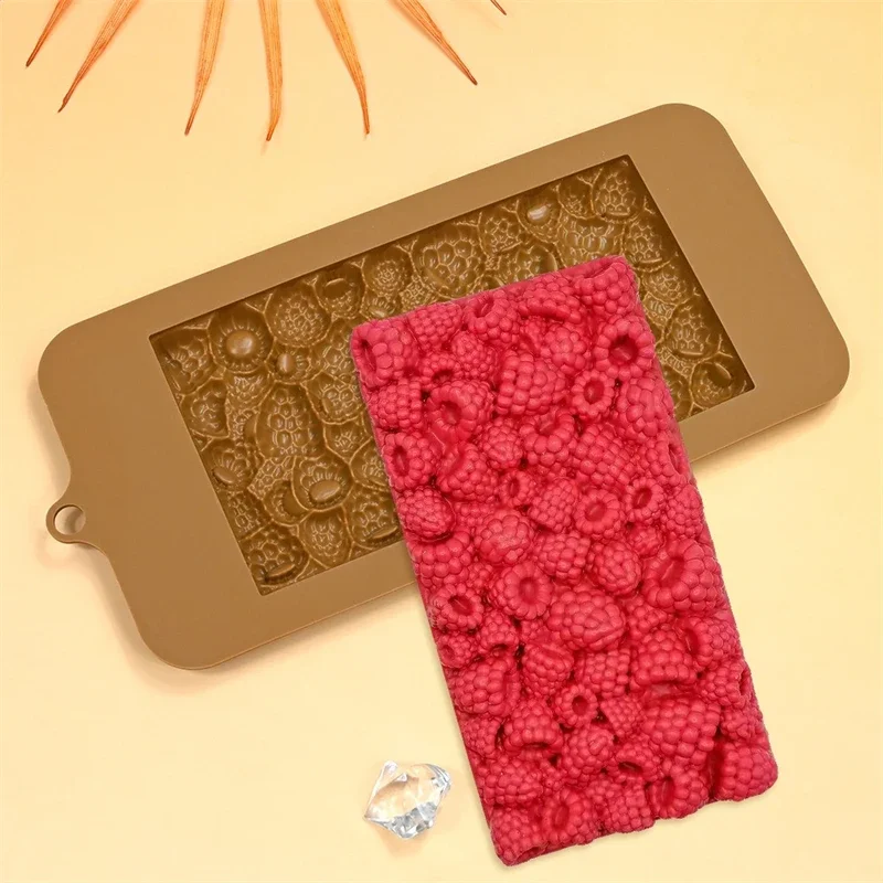 Raspberry 3D Silicone Mold Fruit Pattern Fondant Chocolate Mousse Pudding Mould Party Baking Cake Decorating Tools Biscuit Mold