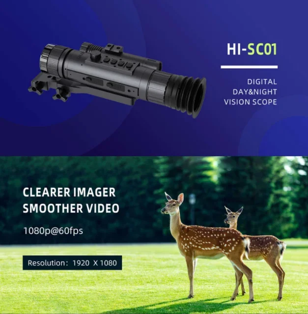 

Digital Night Vision Scope Rifle Scope Optics Hunting Cameras HD1080P Full Size Screen 850nm Laser IR Night Vision Binoculars