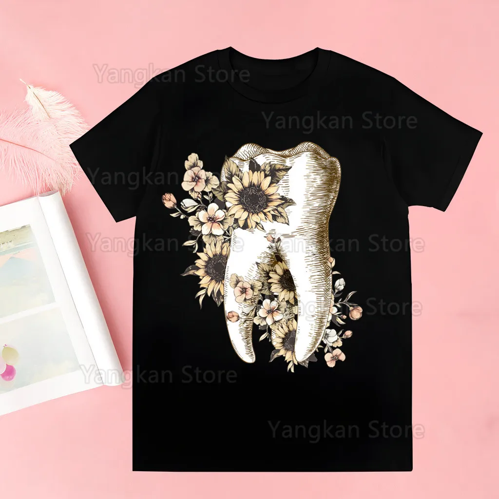 

Tooth Teeth Men Hip Hop Streetwear Print T Shirt Harajuku TShirts Short Sleeve Fashion Casual T-Shirt Tops Tees