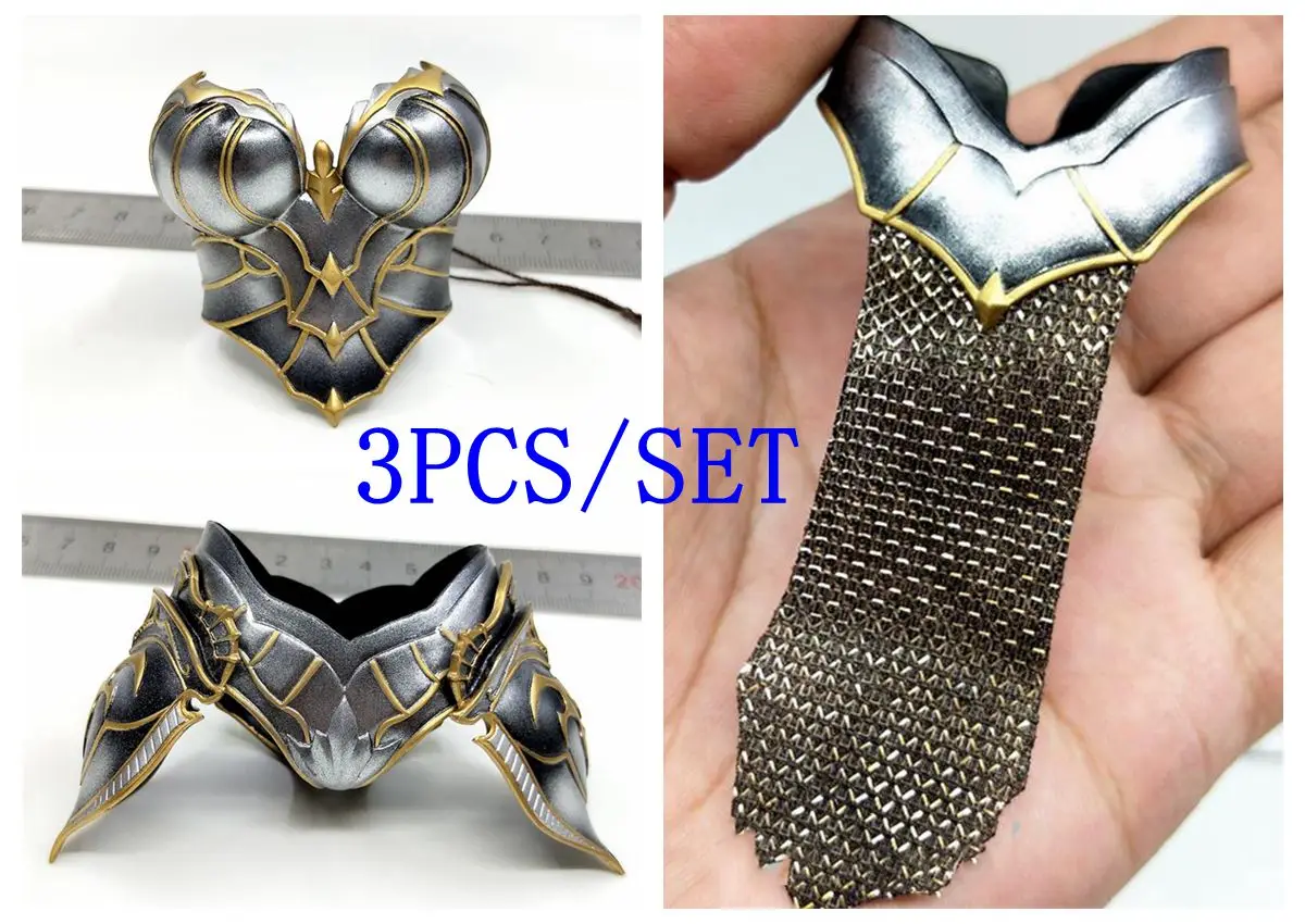 

In Stock 1/6 TBLeague PL2020-173B Knight Of Fire Warrior Silver Version Chest Skirt Collar Armor For 12inch TBL Body