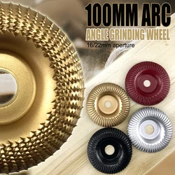 16/22mm Aperture 100mm Arc Angle Grinding Wheel Woods Shaping Grinding Discs Woodworking Sanding Wheel Rotary Abrasives