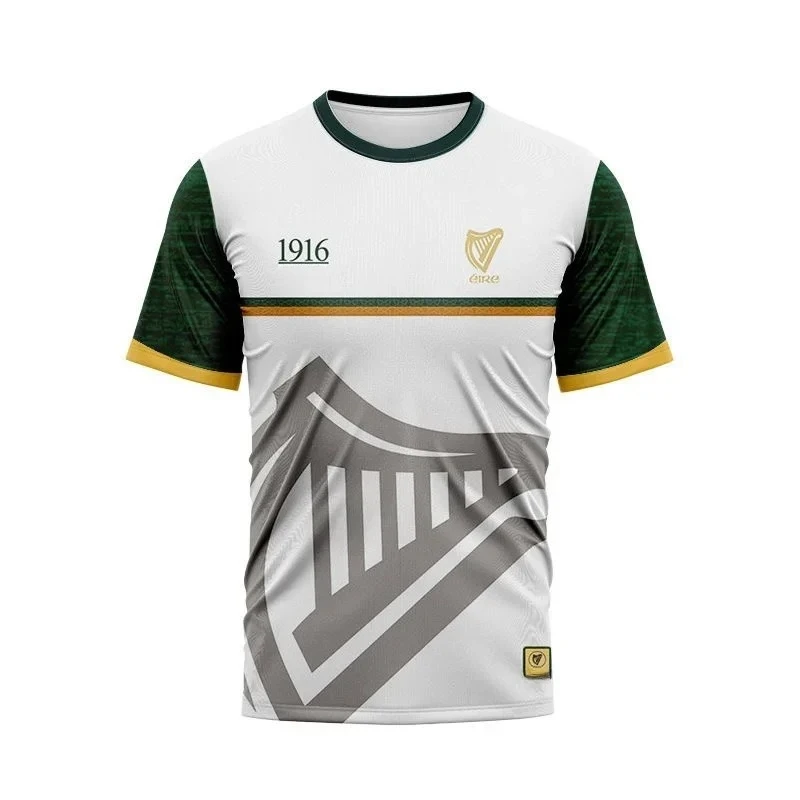 Best-selling Summer Rugby Enthusiast 3D Men's T-shirt for Outdoor Leisure, Sports and Training Breathable Men's Clothing