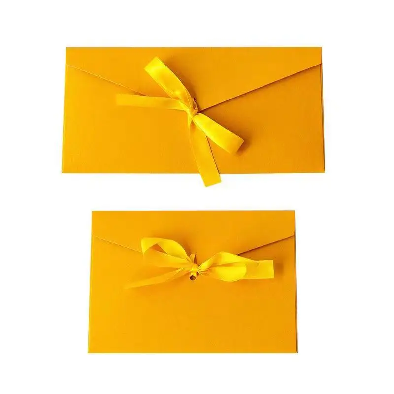 5pcs/pack Ribbon Retro Hemp Texture Western Envelopes for Wedding Party Invitation Greeting Cards Gift Envelopes Customized