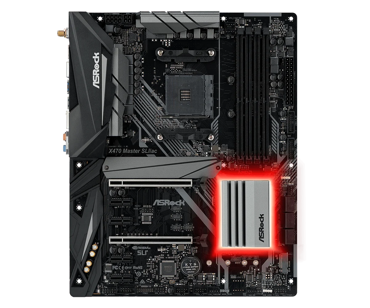 ASRock X470 MASTER SLI/AC X470 Motherboard Socket AM4 DDR4 64GB support AMD Ryze 5600 5700 1400 4600 2700 5300 cpu ATX new