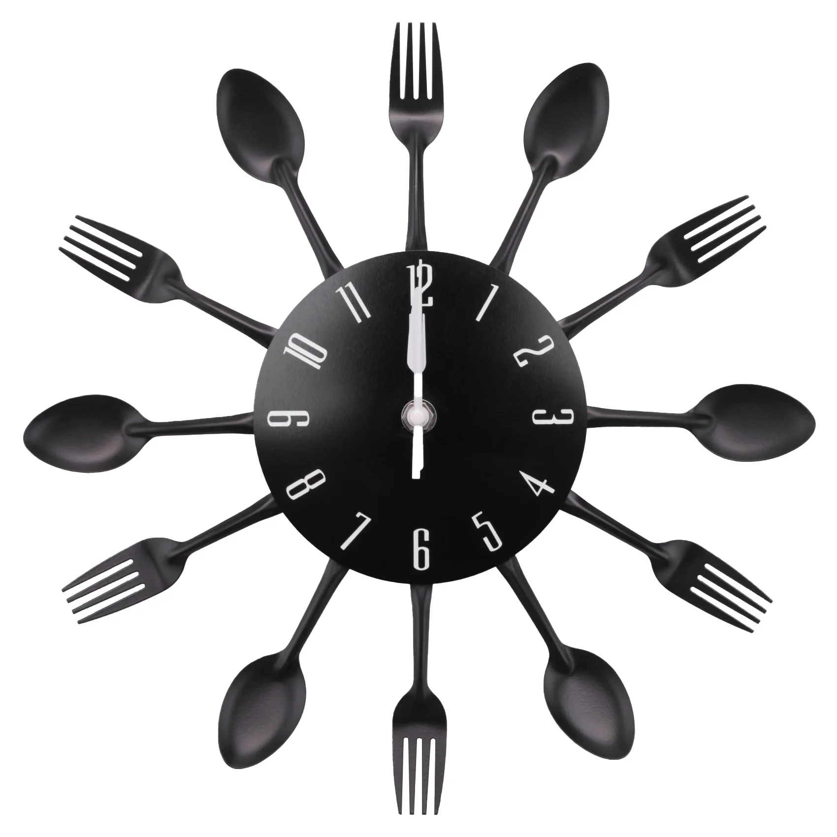 Home Decorations Noiseless Stainless Steel Cutlery Clocks Knife And Fork Spoon Wall Clock Kitchen Restaurant Home Decor