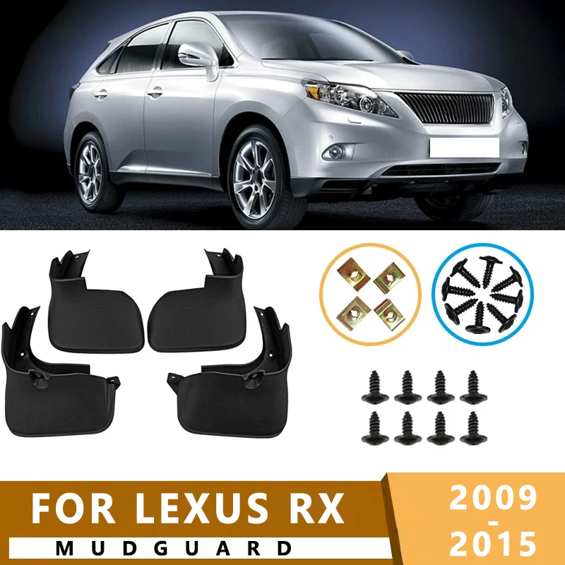 

Mud Flaps Fit for LEXUS RX 2009-2015 2010 2011 2012 2013 2014 Mudguards Tire Fenders Splash Proof Accessories Wheel Guards 4ps