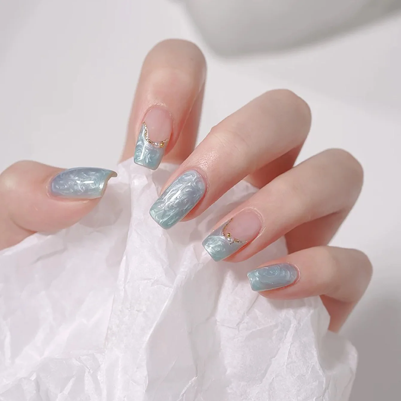 1 قطعة SHAKA الخريف الدخان المطر الخيوط لاصق هلام طلاء الأظافر 2025 جديد قذيفة اللؤلؤ غرامة تألق اللؤلؤ الملمس جيل للأظافر