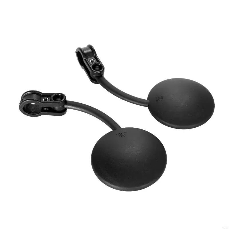 M76E Motorrad-Lenkerspiegel-Set, 22-mm-Lenker-Clip-On-Spiegel mit runden Köpfen, Metallschaft und manueller Winkeleinstellung – Detail 5