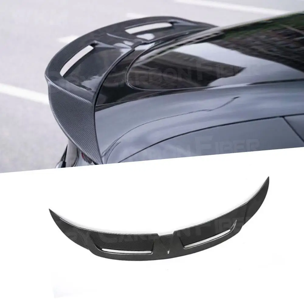 For Tesla Model Y Carbon Fiber Car Rear Trunk Boot Spoiler Lip Wings FRP Rear Spoiler Wing Auto Car Modified Style