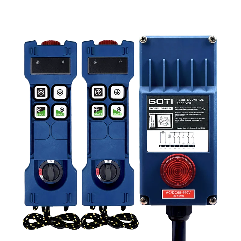 GOTI GT-RS04 Wireless Industrial Remote Control Electric Hoist Winding Engine Sand-blast Equipment Used 4 button F21-4S