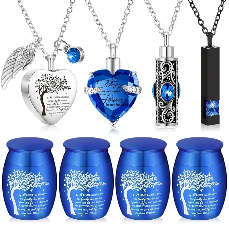 

Cremation Urn Necklace for Ashes Set of 6- Small Cremation Urns for Human/Pet Ashes Keepsake Sharing Urns Memorial Ashes Pet