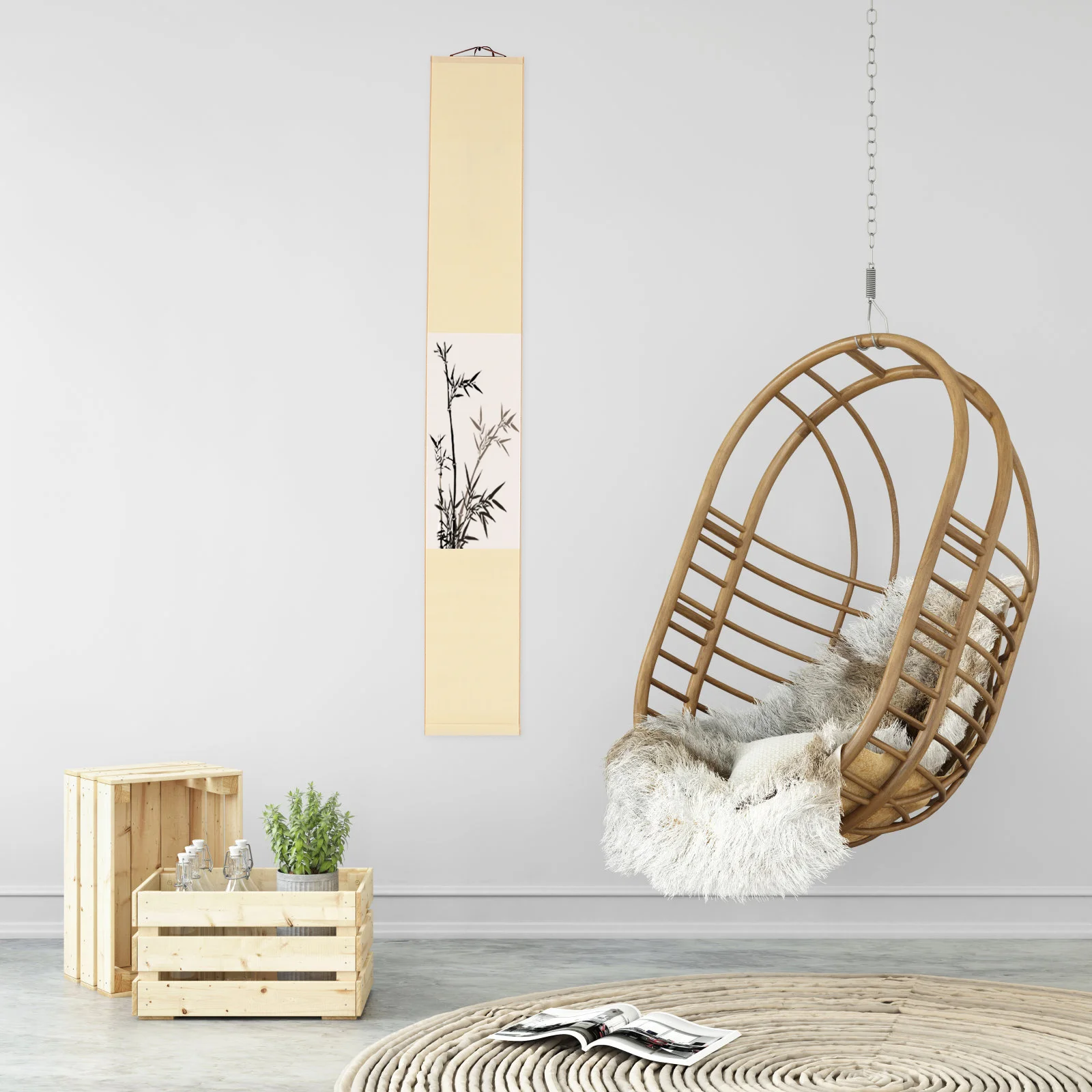 

Blank Hanging Scroll Chinese Calligraphy Paper High Ink Absorption Painting Paper Drawing Scroll Paint Practice