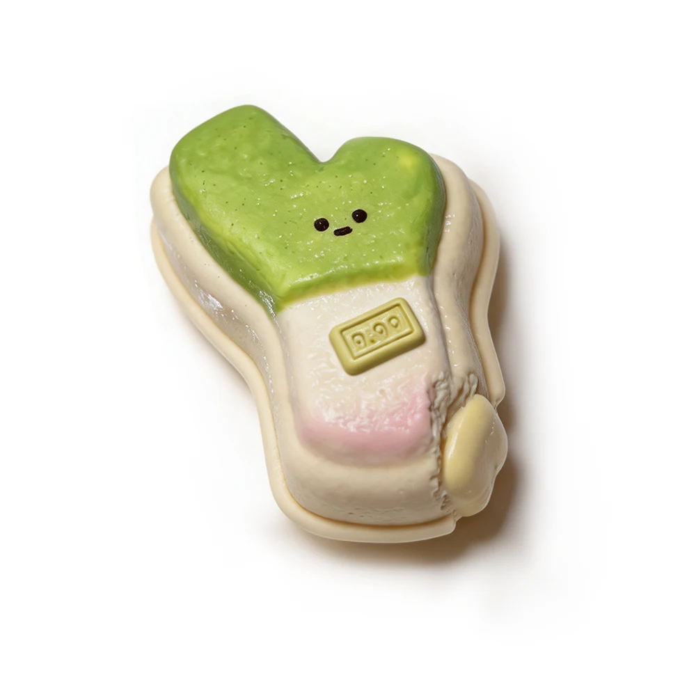 Silicoco Dessert Series Green Onion Cake Squishy Toy Soft Squeeze Fidget Piece Funny Food Model Desktop Keepsake #Nulala200012