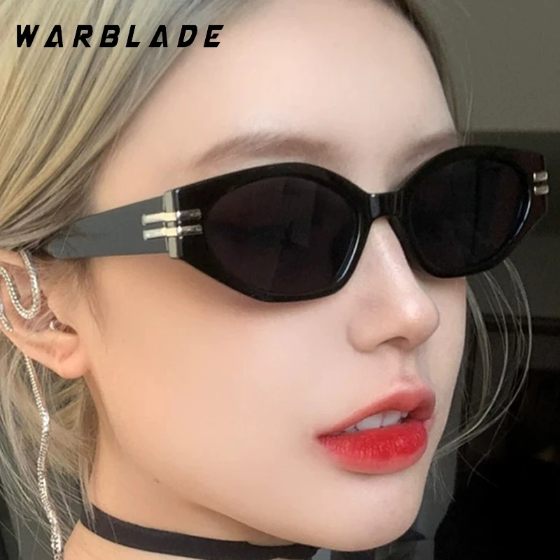 

New Luxury Sexy Oval Small Frame Women Sunglasses Rivets Decoration Fashion Design Men Sunglass Travel Drive Shades Female UV400