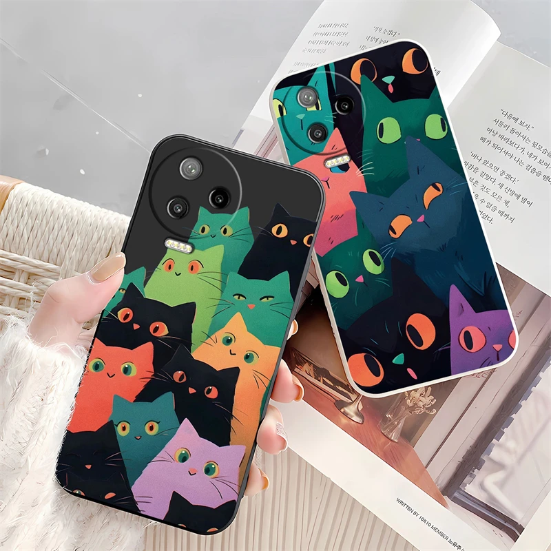 Funny Big Eyes Cat Pattern Phone Case For Infinix Note 10 11 12 G96 30 8I NFC Silicone Soft Shockproof Bumper Back Cover Fundas image 2