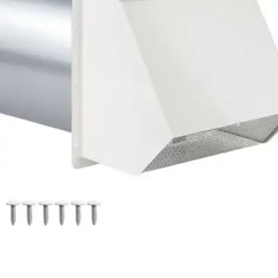 6 Inch Metal Dryer Vent Cover 20cm Through Wall Hood With Removable Screen Galvanized Steel External For Exhaust Fan For Home