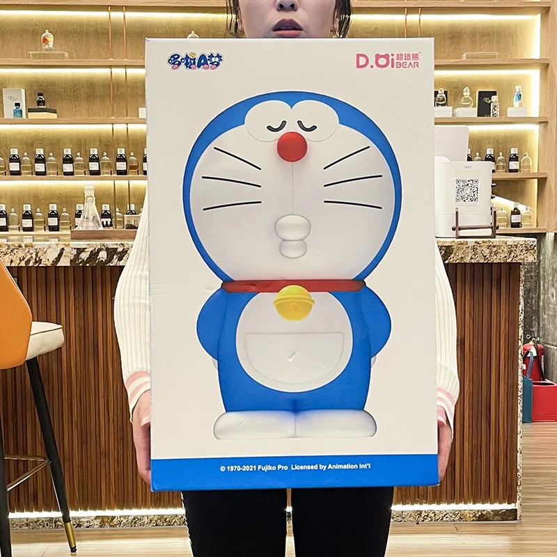 Miniso Doraemon Piggy Bank سعة تخزين كبيرة وزخرفة جرة تخزين Doraemon Cat المقاومة للسقوط