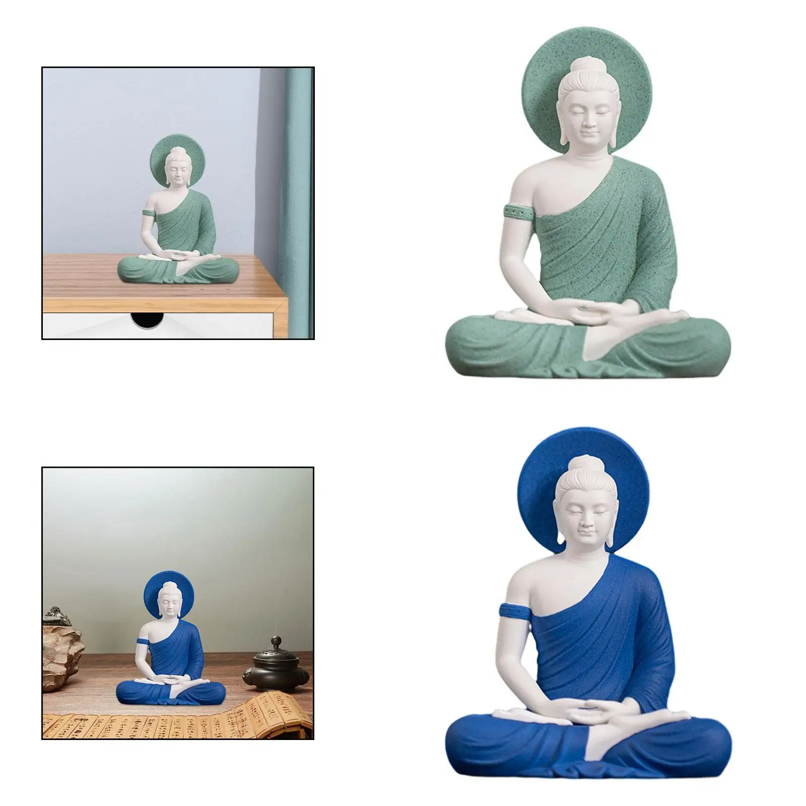 

Статуя Будды, керамическая декоративная скульптура для офиса, кафе, новоселье