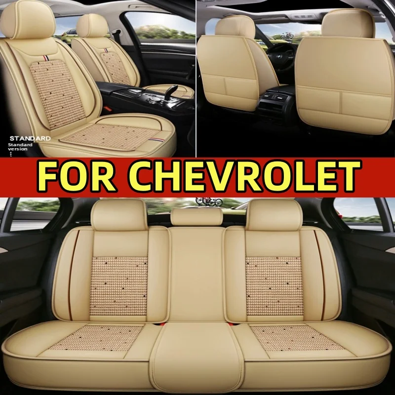 

FOR CHEVROLETCar seat covers are fully wrapped in high-end ice silk PU leather for both the front and rear seats