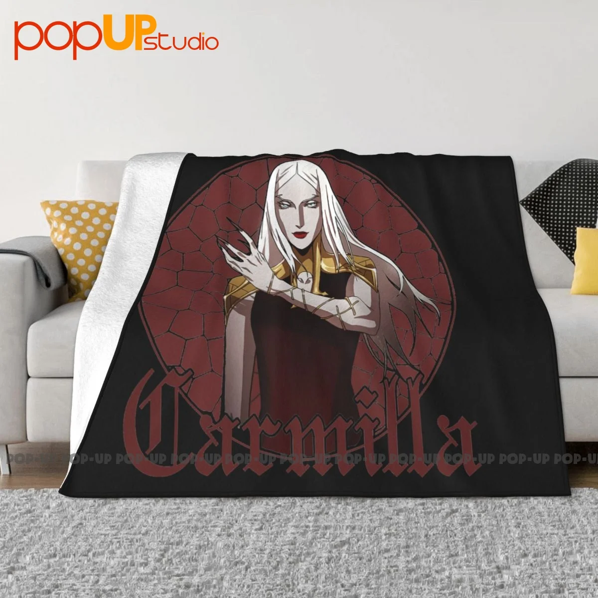 Fifth Sun Castlevania Carmilla Glass Frame Blanket Warmth Home Decor Bedding Throws