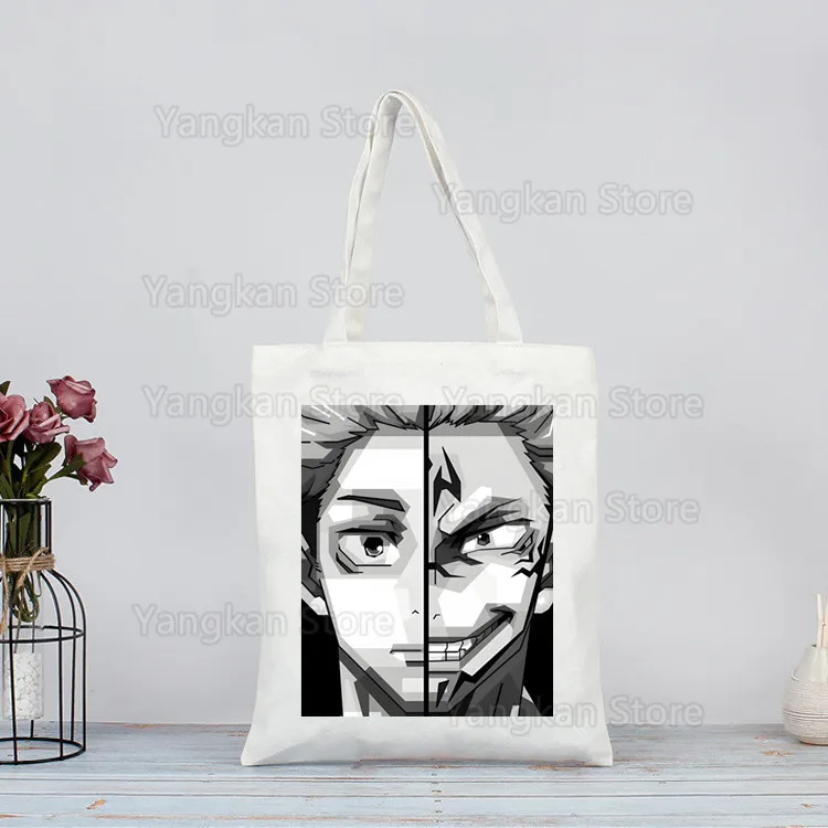 

Сукуна Сумки-шопперы для женщин Многоразовая сумка-тоут Harajuku Сумка для покупок большой вместимости