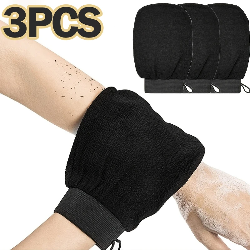 

3 шт., перчатки для душа, скраб для ванны, скраб для спины, омертвевшая кожа, массажные перчатки для лица, средства для купания, чистящие средства, инструмент для скруббера для тела