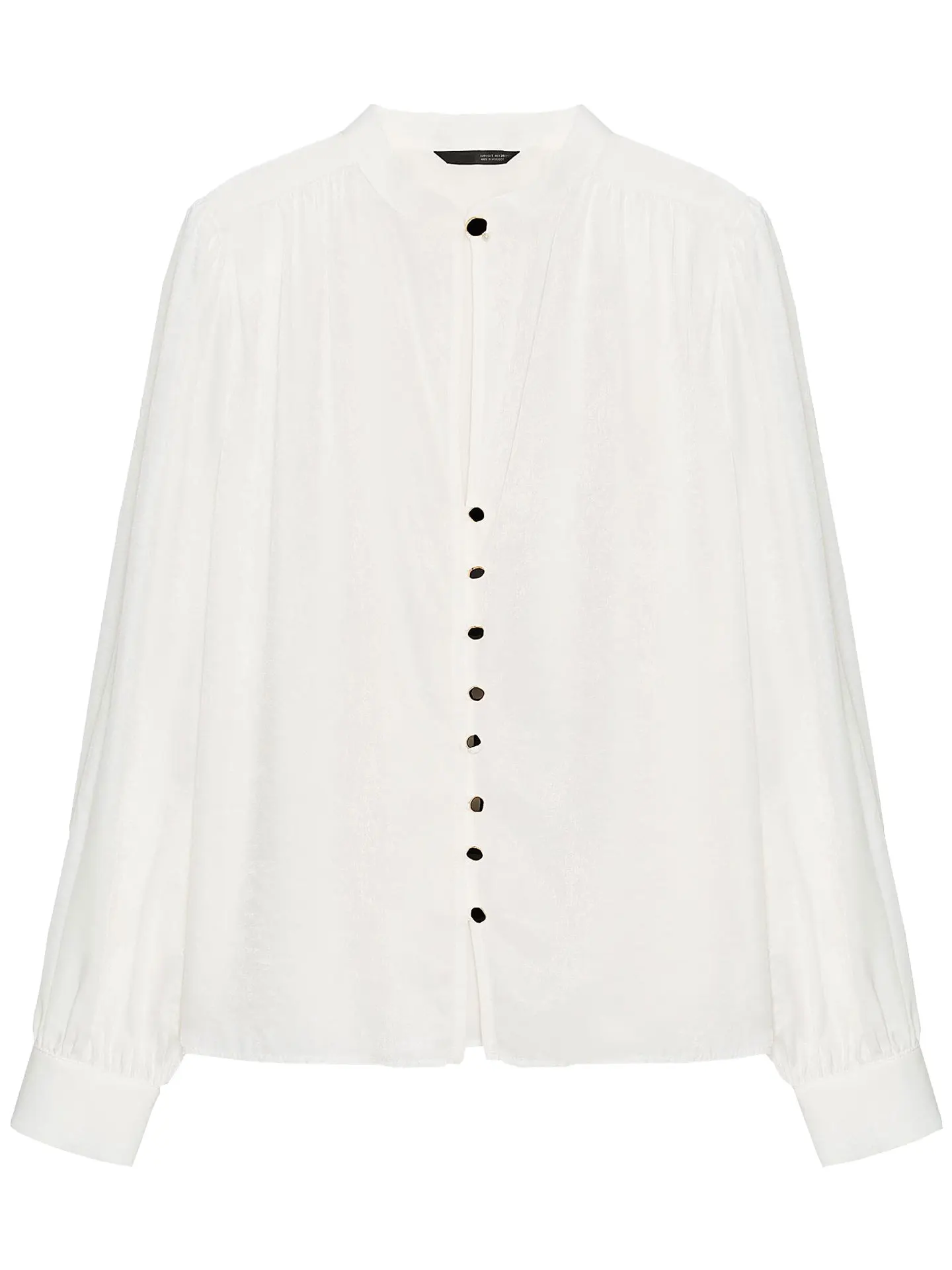 ZAPRHA Faionable oulder Pad Long Sve round Ne Loose Casual irt Dames Herfst 2025, Ele Comfortabel Dames irt