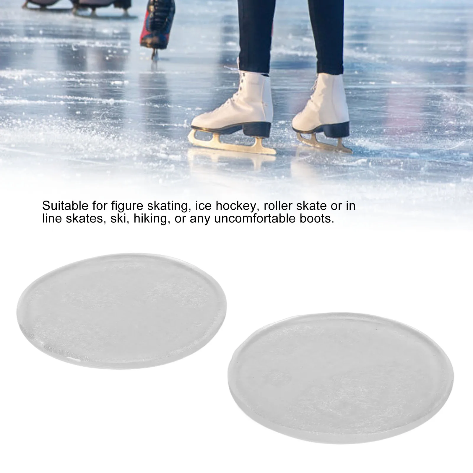 2pcs Ankle Gel Pad Relieve Pressure Improve Circulation Ankle Cushion Pad for Ice Skating Hockey