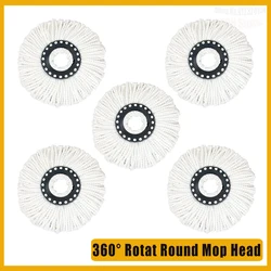 Ricarica della testa del mocio universale Mop rotanti a 360 ° microfibre Round 16mm Mopping Head Clean Tool Home Floor Mop Cloth accessori