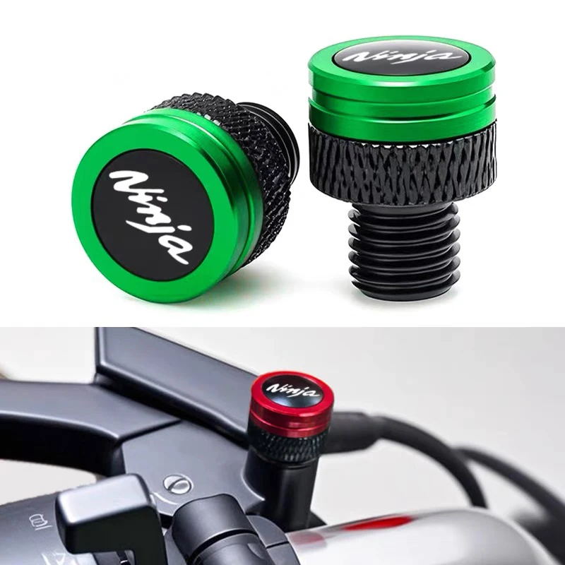 2pcs For KAWASAKI NINJA ninja 400 650 300 250 250R ZX14R ZX10R ZX6R  Motorcycle M10*1.25 rear Mirror Hole Plugs Bolts screws