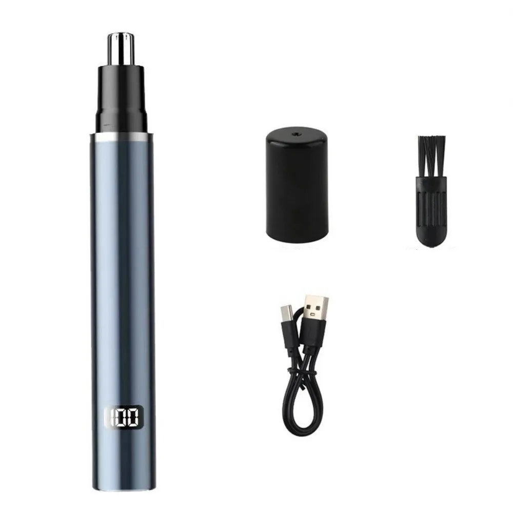 

USB Rechargeable Electric Nose Hair Trimmers Digital Display Painless Trimming Nose Hair Remover Waterproof Safety