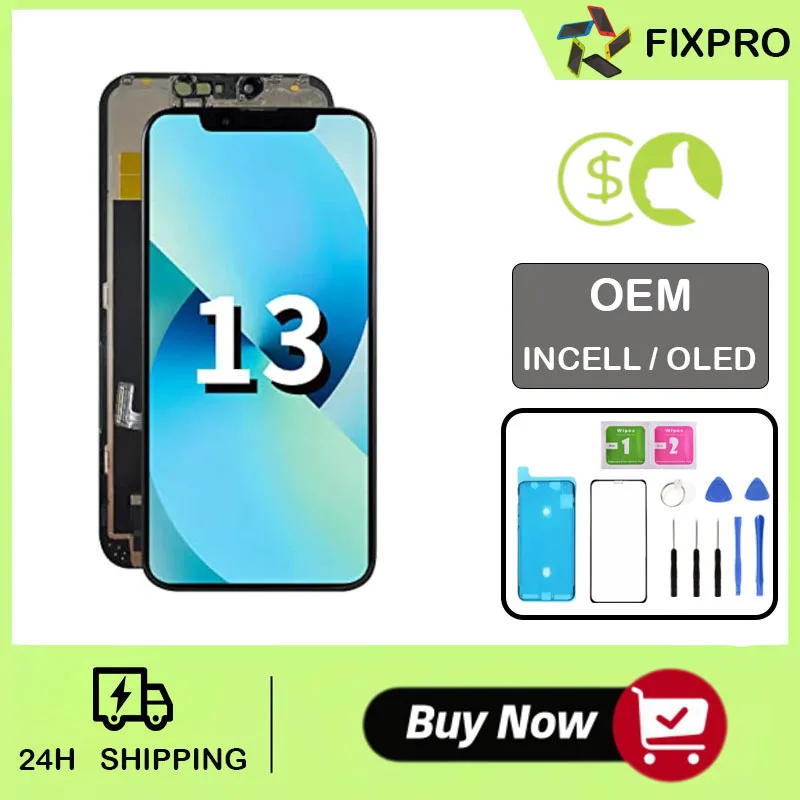 

Display For Iphone 13 Screen Replacement 6.1 Inch Mobile Phone LCD Display Screen Digitizer Frame Full Assembly