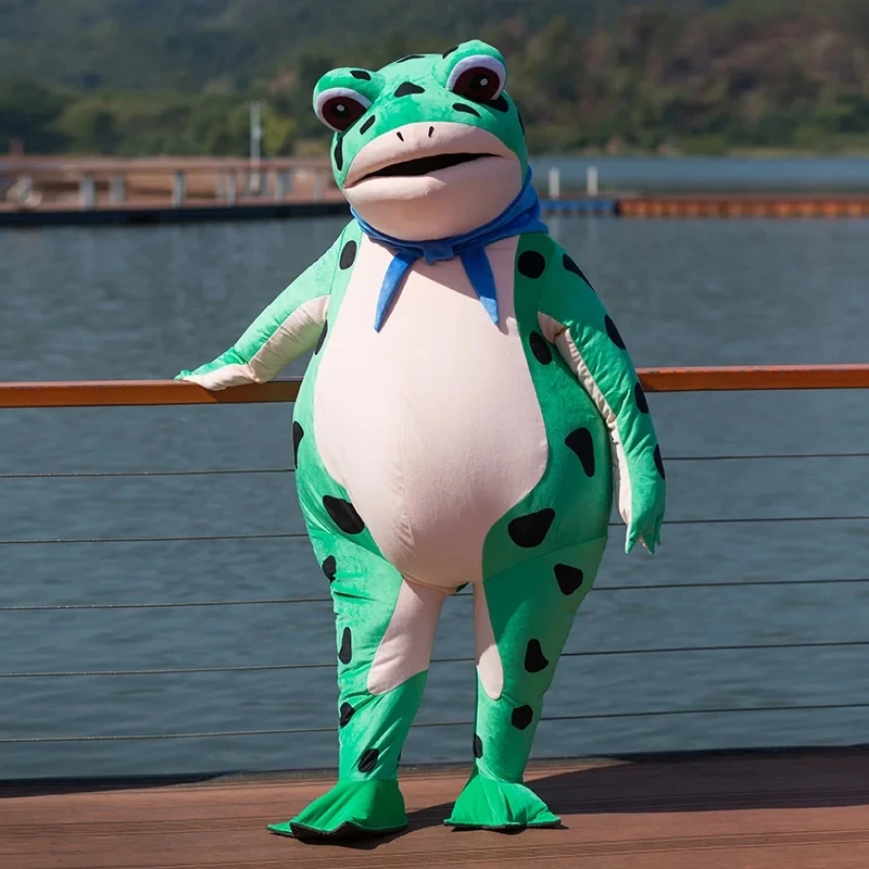 กบMascotเครื่องแต่งกายCarnivalการ์ตูนตลกตุ๊กตาฮาโลวีนบทบาทเล่นชุดกิจกรรมส่งเสริมการขายProps
