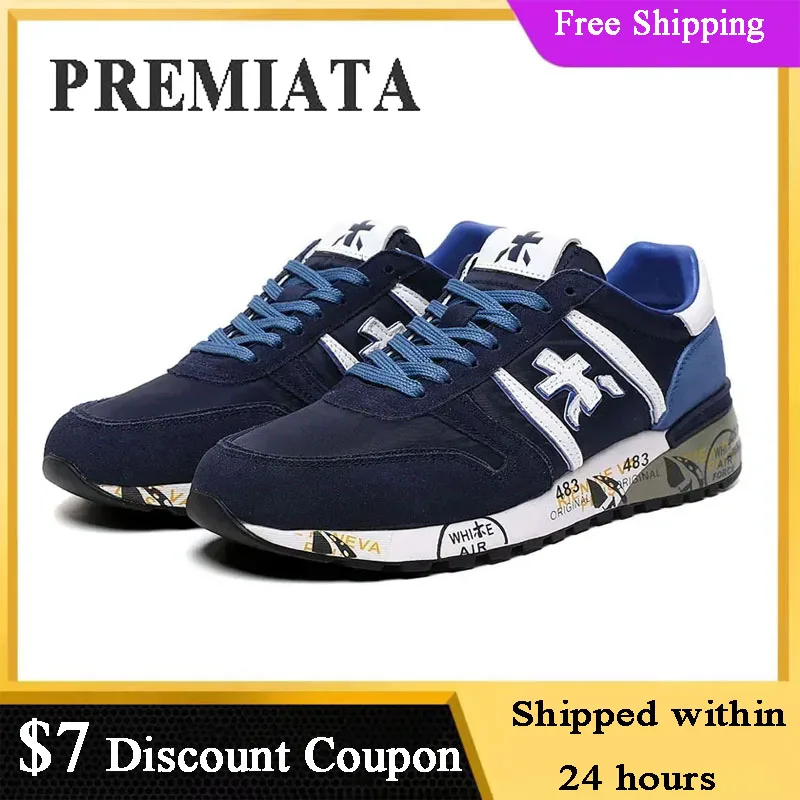 PREMIATA Men's Shoes Fashion Outdoor Sports Breathable Waterproof Multi-color Element Millet for Spring  Autumn Casual Sneakers