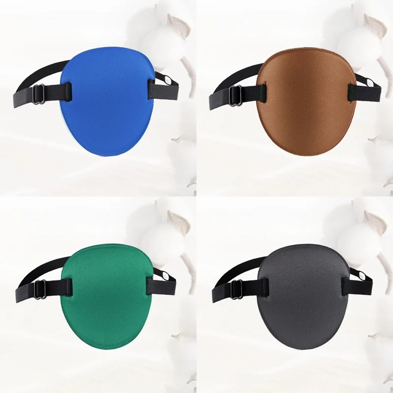 

1pcs Adjustable Single Eye Patch 3D Foam Groove Breathable Eyeshade Vision Training Left And Right Eyes