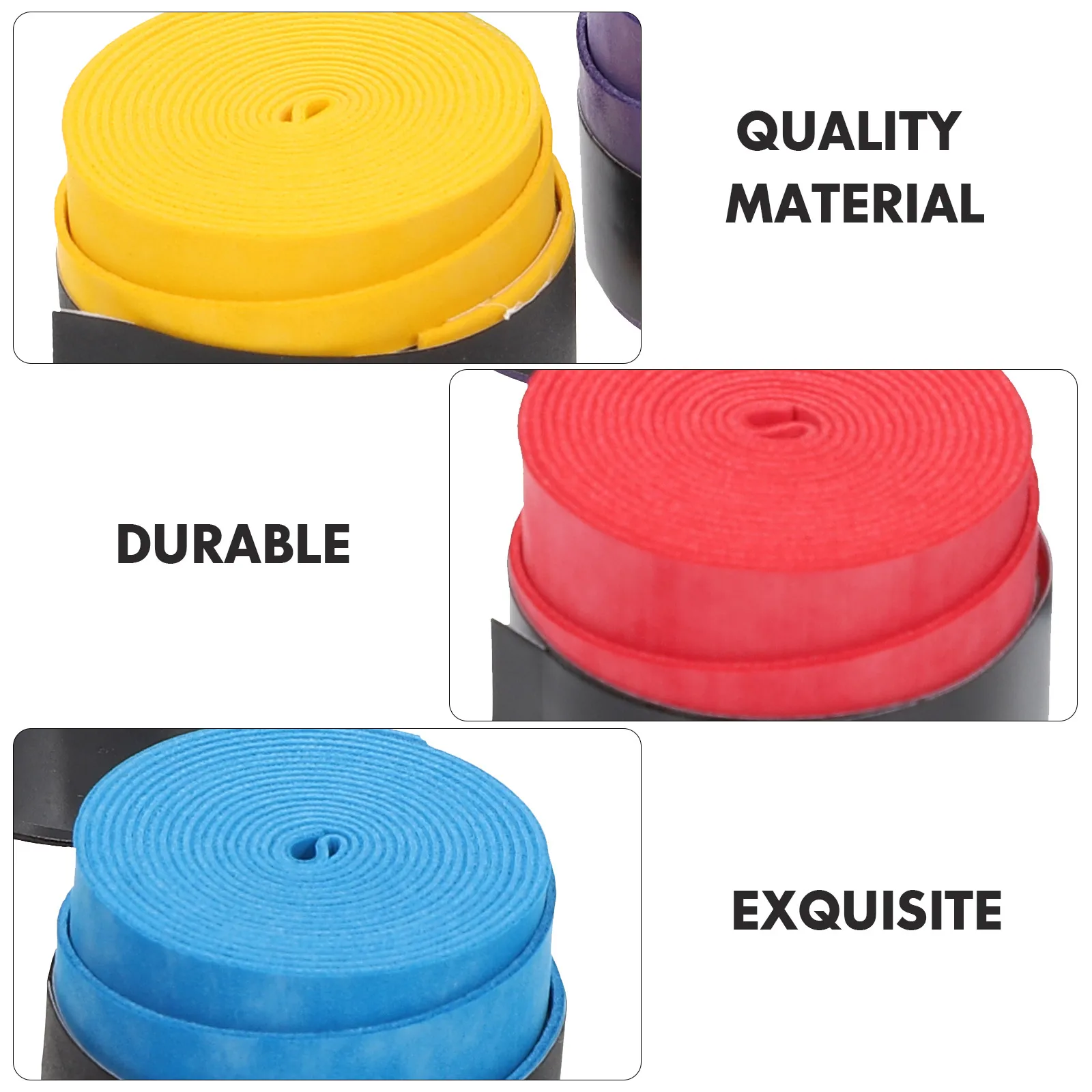 

5 Pcs Sweat Absorbent Hand Glue Racket Sweatband Outdoor Sports Tape Badminton Dry Scrub Pu Tennis Grips