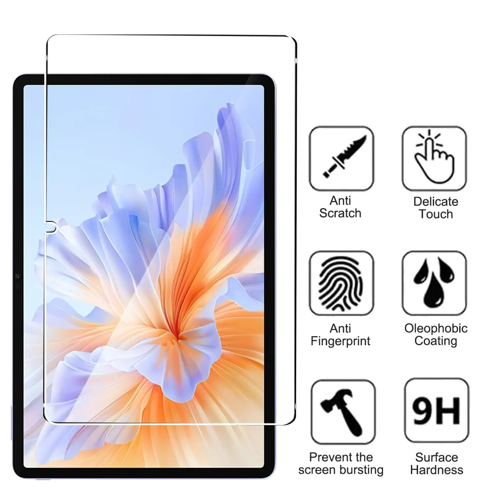 3Pcs Tempered Film for Honor Pad V9 (11.5 inch) 2024 HD Screen Protector Tablet Protective Glass HD Transparent Anti-fall 9H har