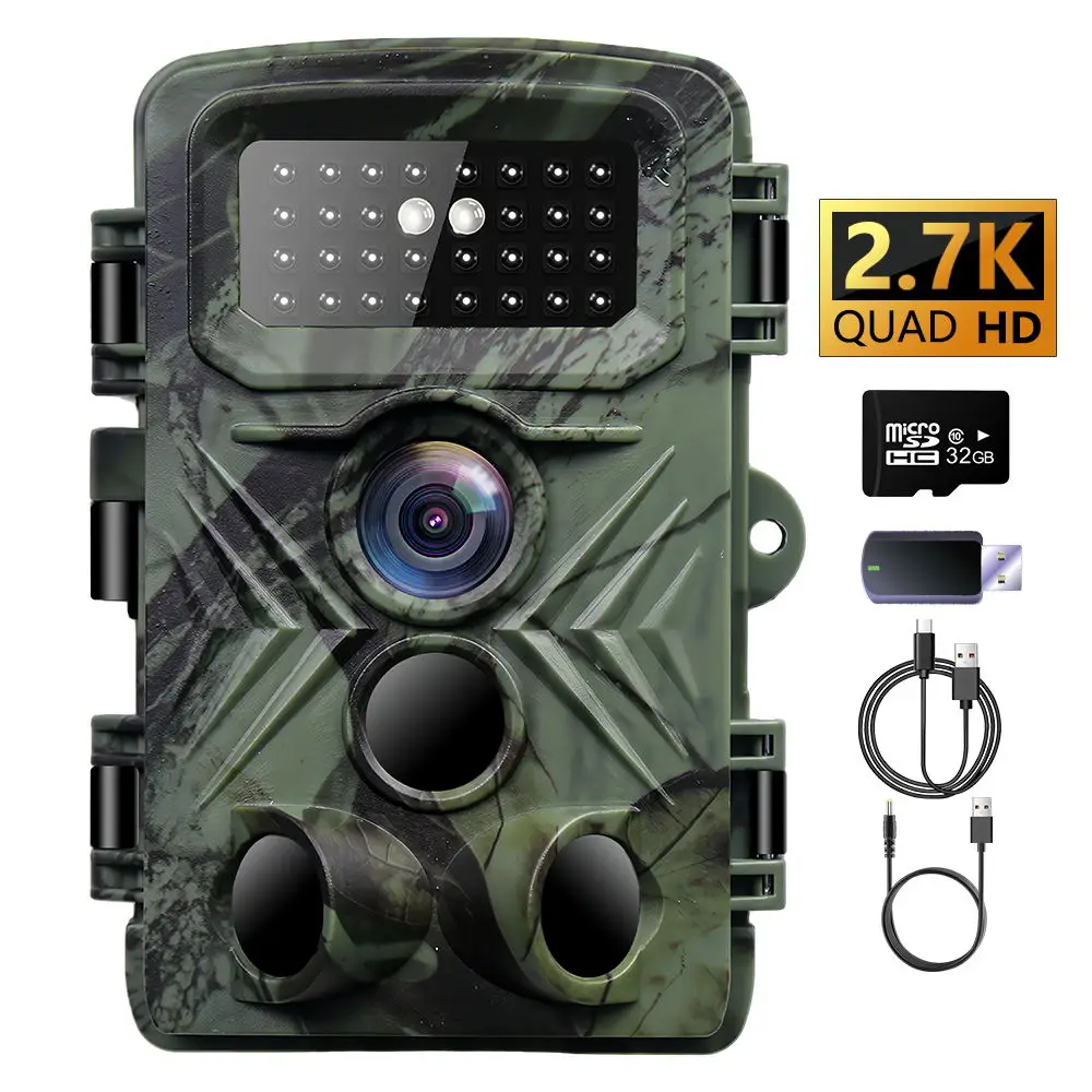 

58MP 2.7K HD PR3000 Wildlife Trail Camera 34pcs Infrared LEDs 940nm Long Standby Time for Garden and Farm Monitoring