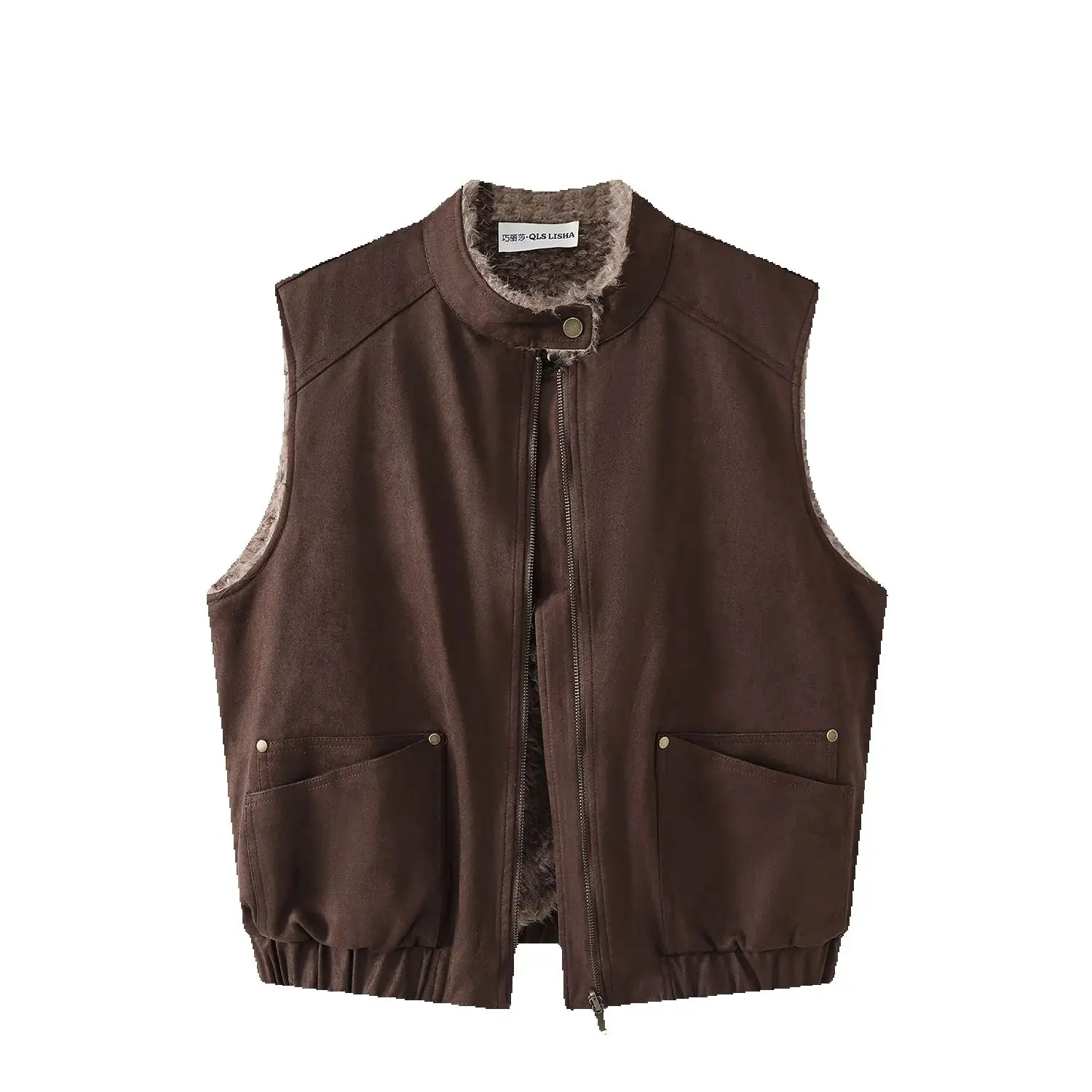 

Retro Lamb Fur Double-Sided Vest For Women In Autumn And Winter, Stylish And Stylish Short Jacket For Outdoor Wear