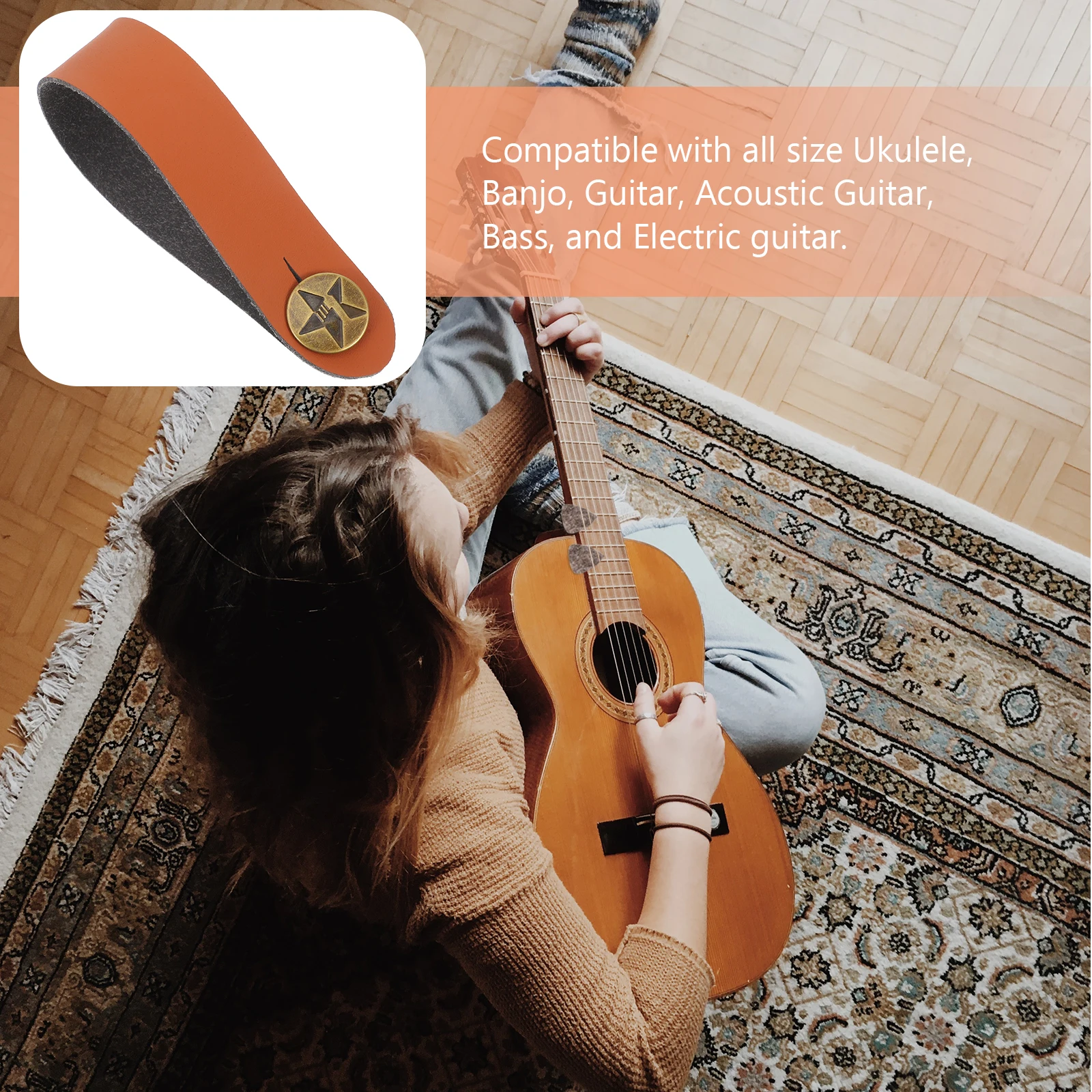 

Bandage Five-pointed Star Bass Guitar Strap Shoulder Design Premium Fashionable
