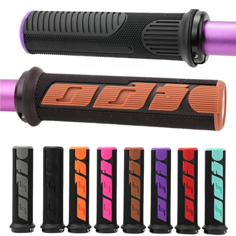 

Резиновые велосипедные ручки 22 мм, черные, розовые, красные, фиолетовые, эргономичные MTB велосипедные ручки, мягкий замок, противоскользящие для ручек BMX для скоростного велосипеда